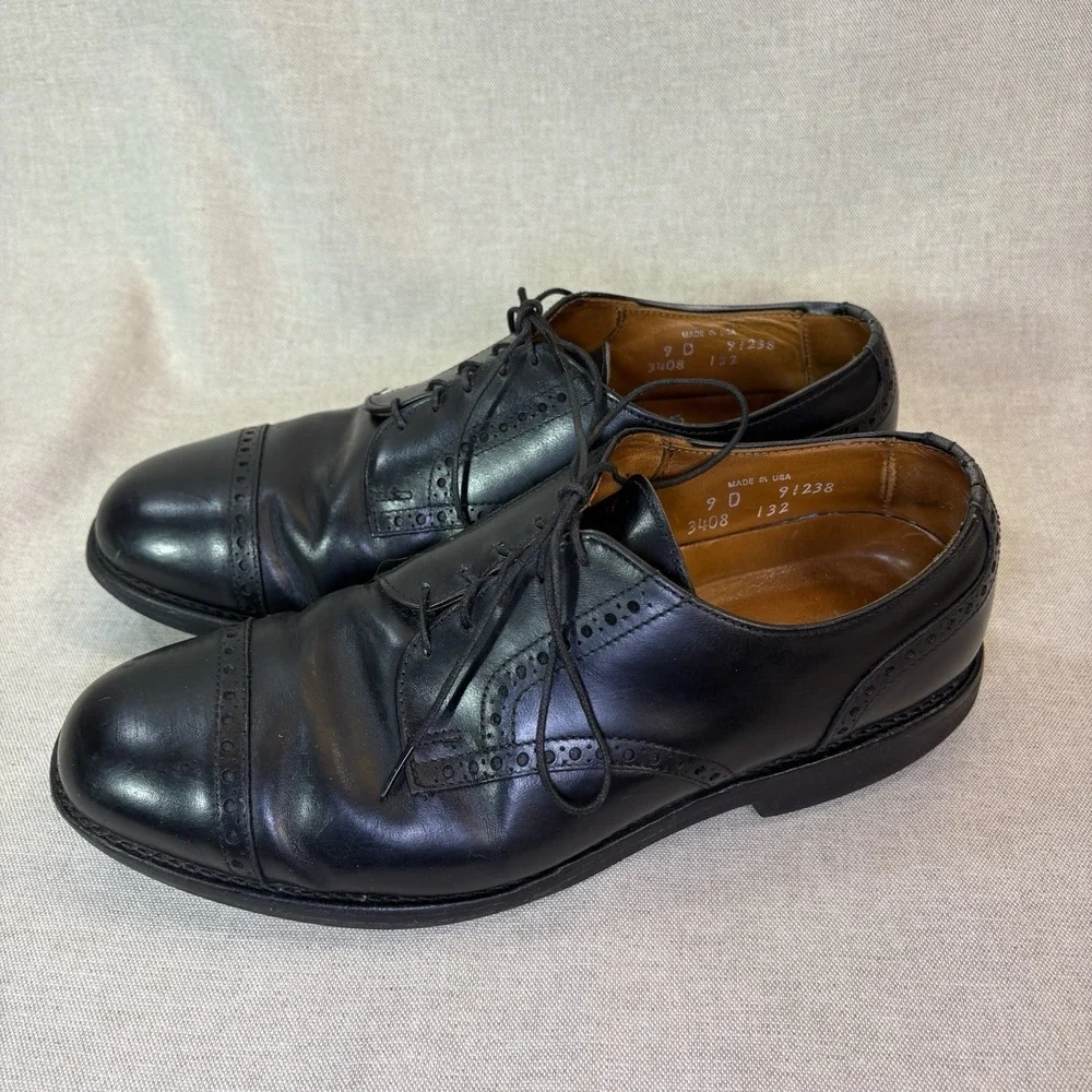 Allen Edmonds Bentley Black Men Oxford Shoe Lace Up Dress Shows Size 9D